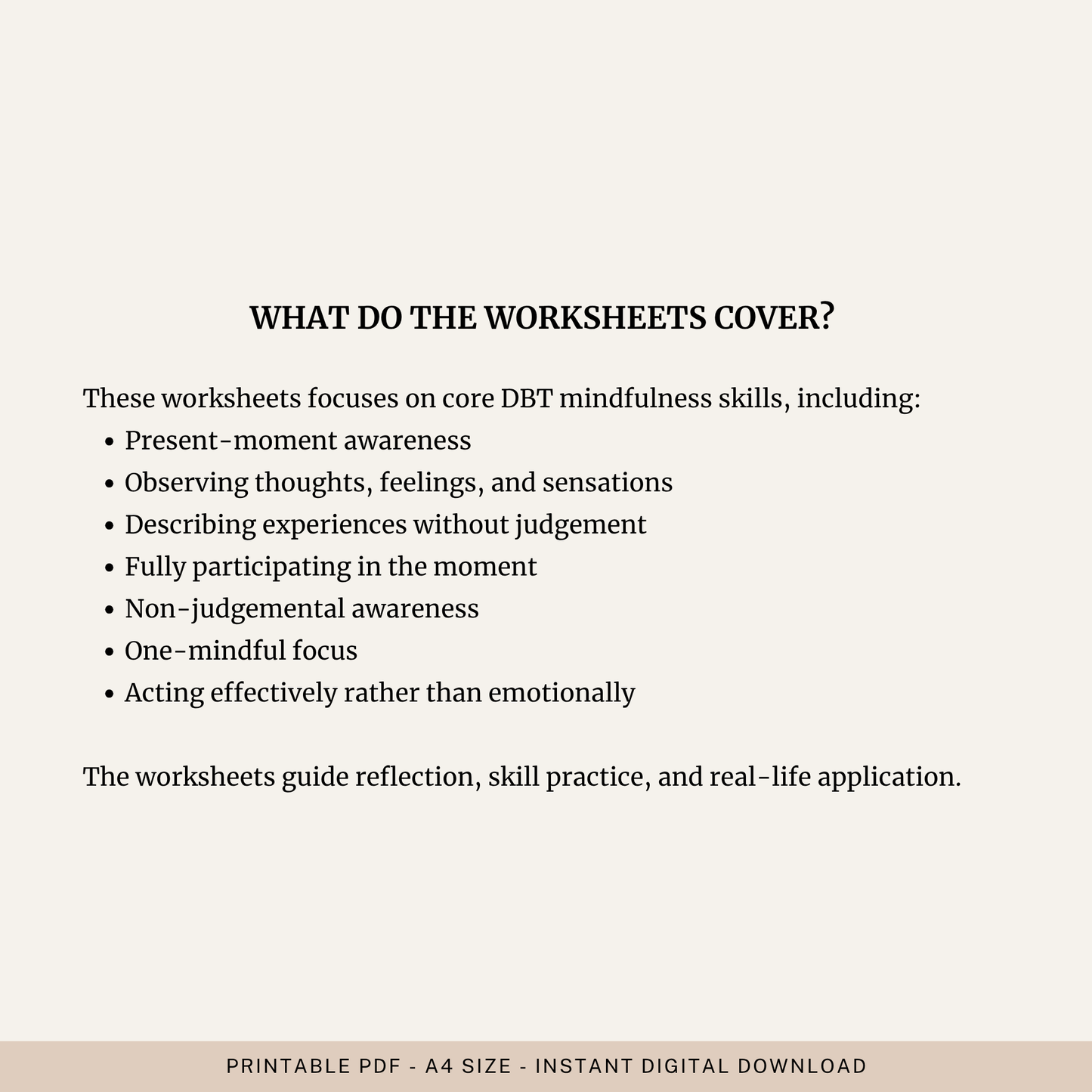 Mindfulness DBT Skills Toolkit