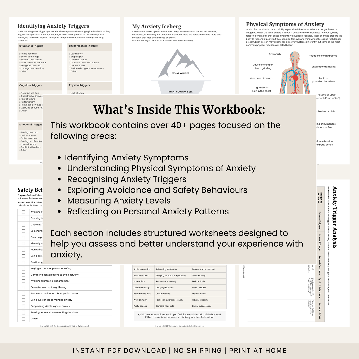 Anxiety Self Assessment Workbook