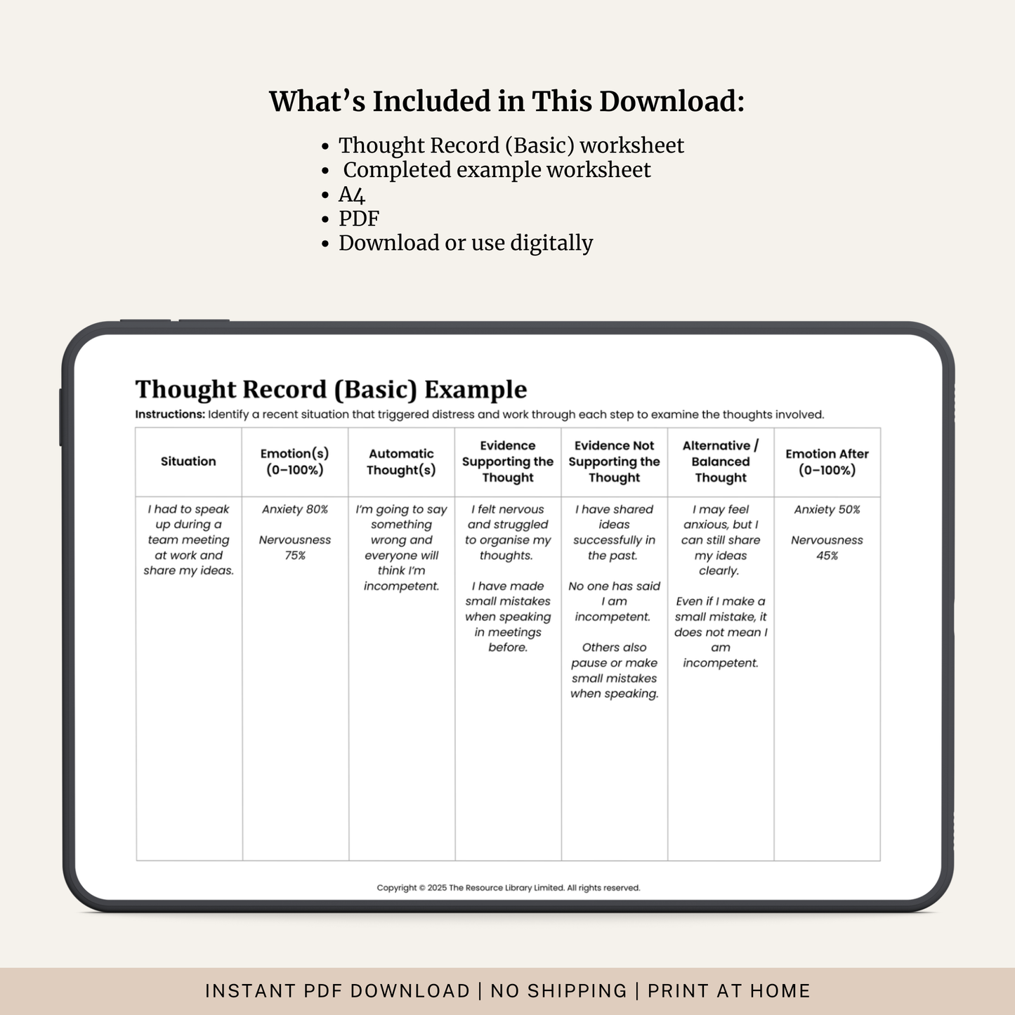 Thought Record (Basic)