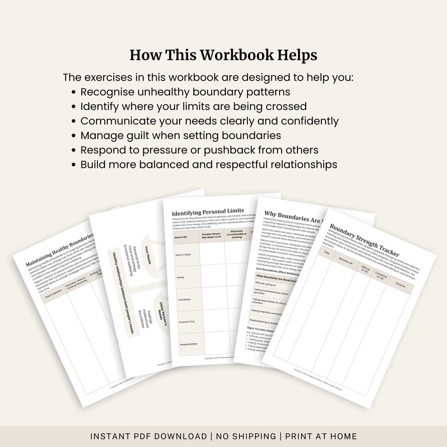 Healthy Boundaries Workbook