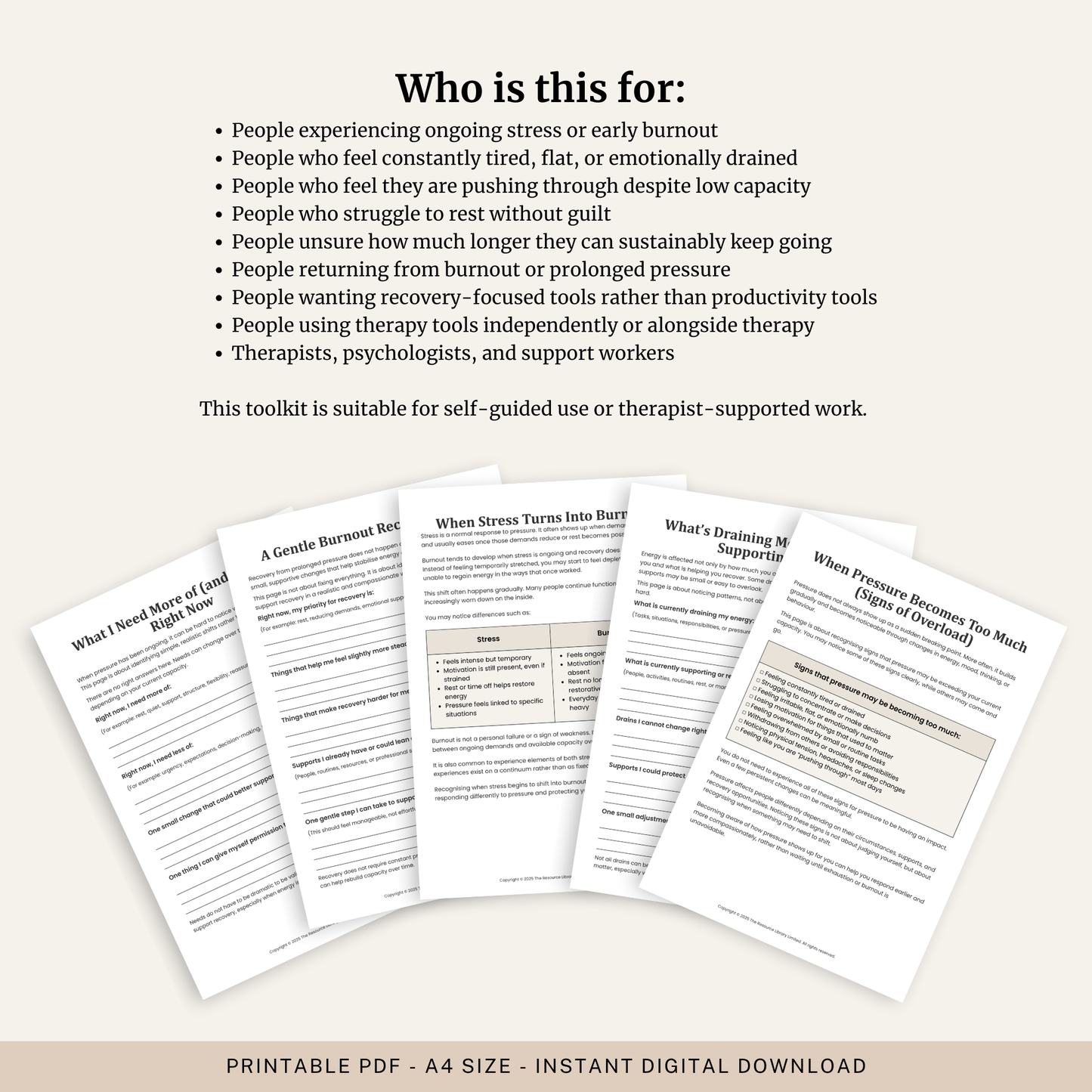 Stress and Burnout Recovery Toolkit
