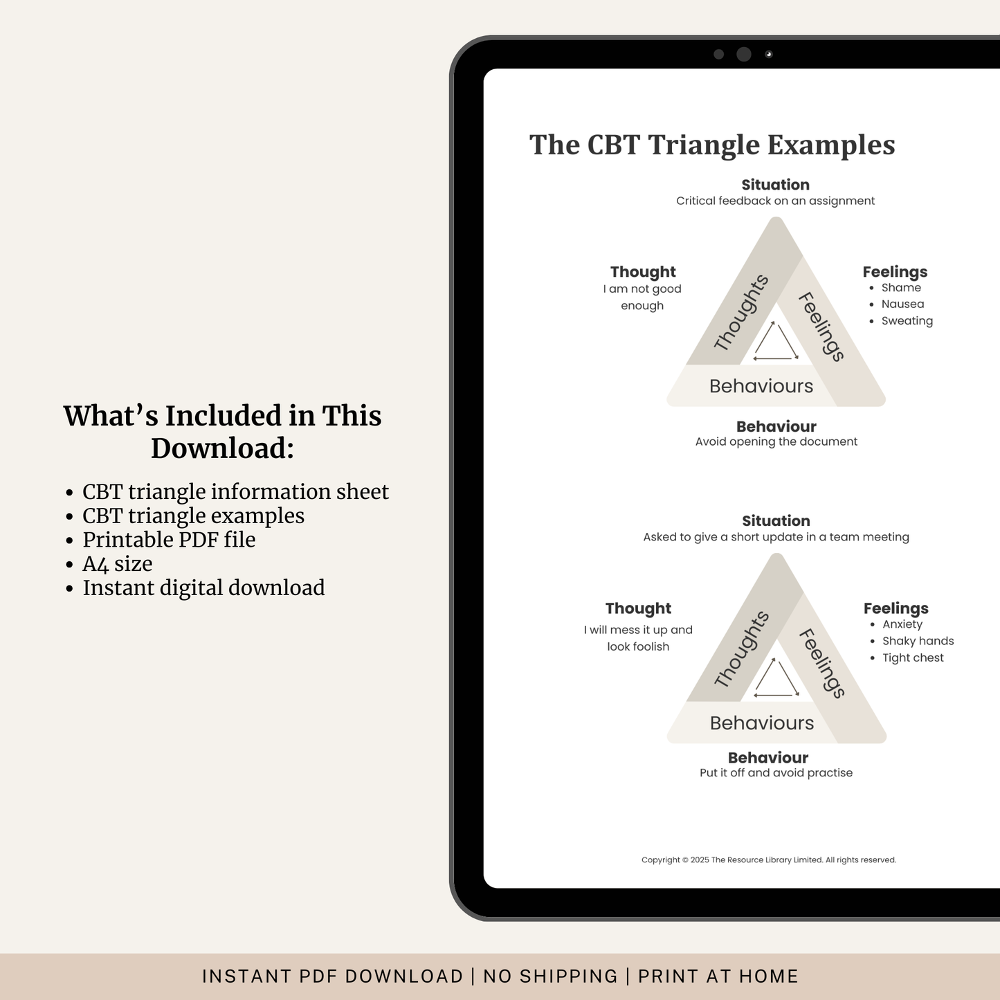 CBT Triangle Worksheet