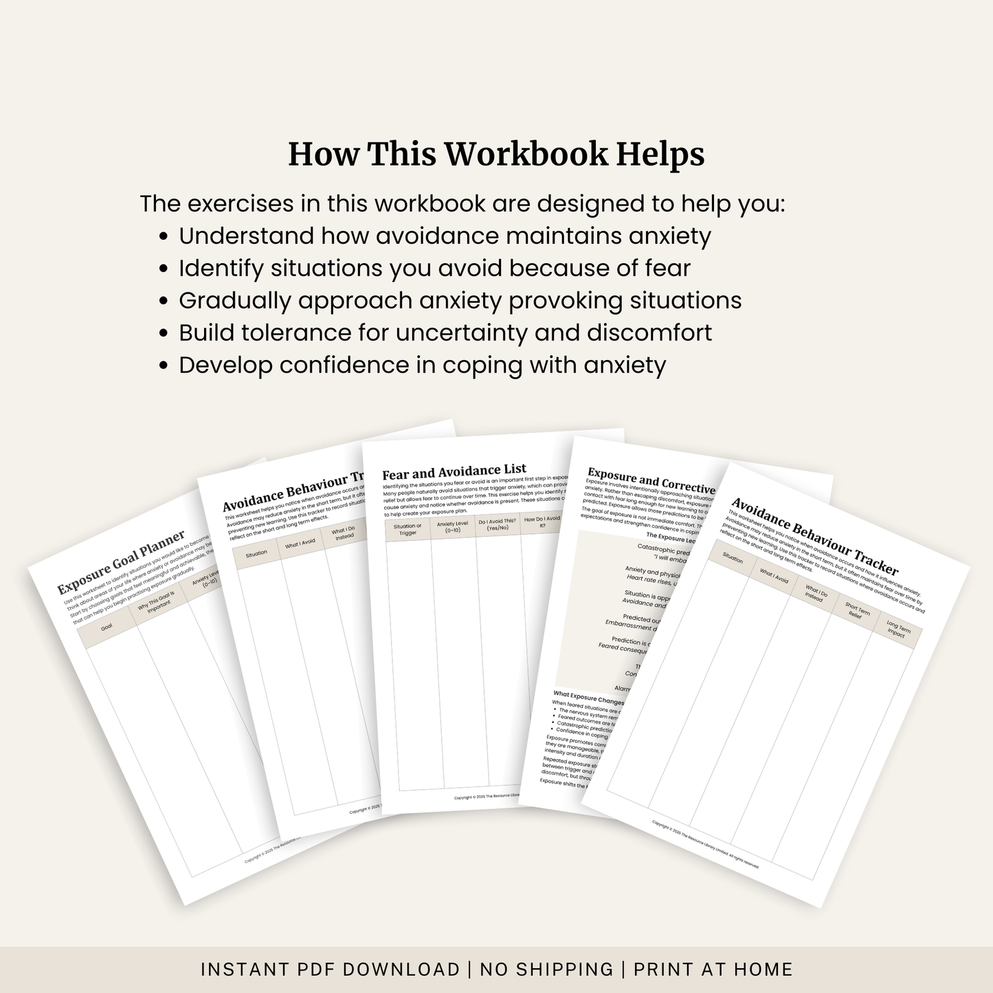 Exposure Therapy for Anxiety Workbook