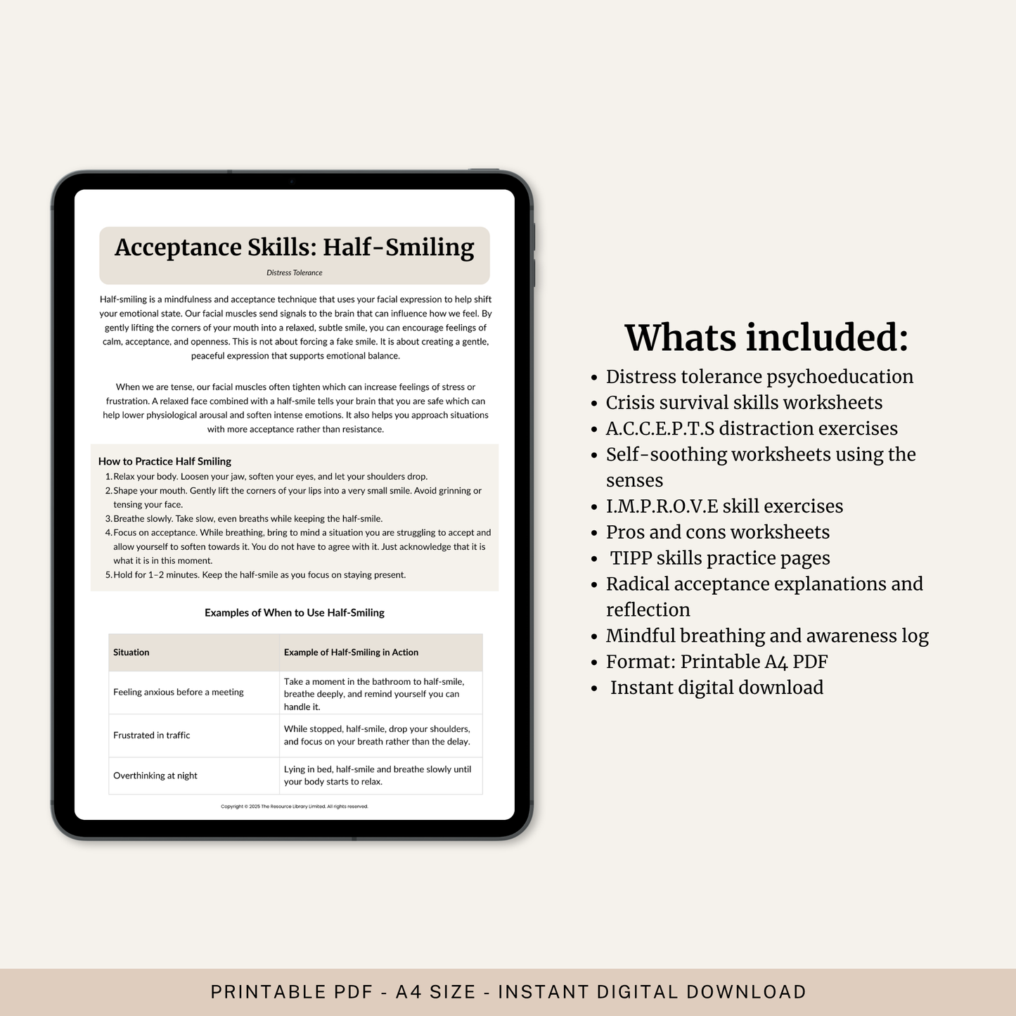 DBT Distress Tolerance Toolkit