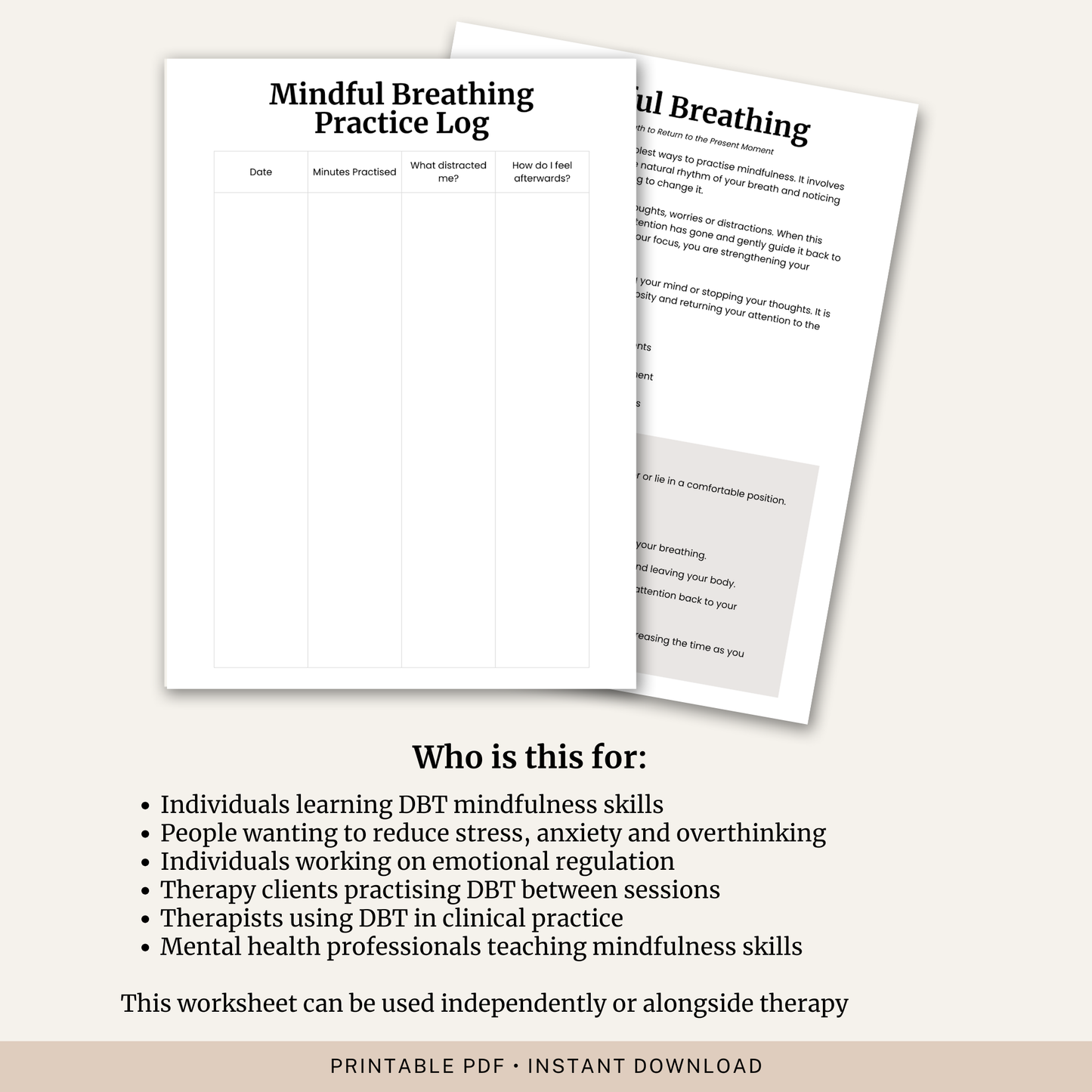 Mindful Breathing Worksheet