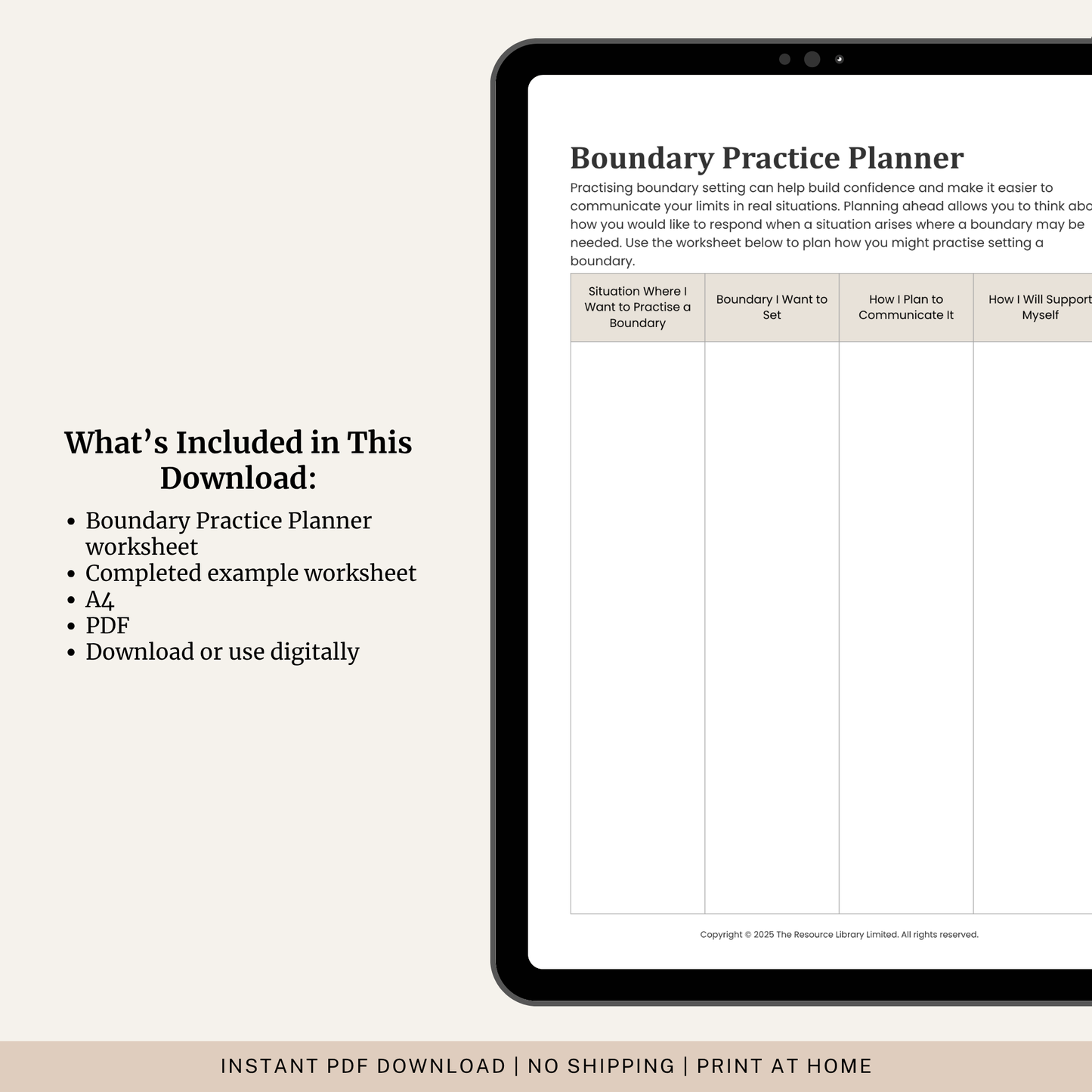 Boundary Practice Planner