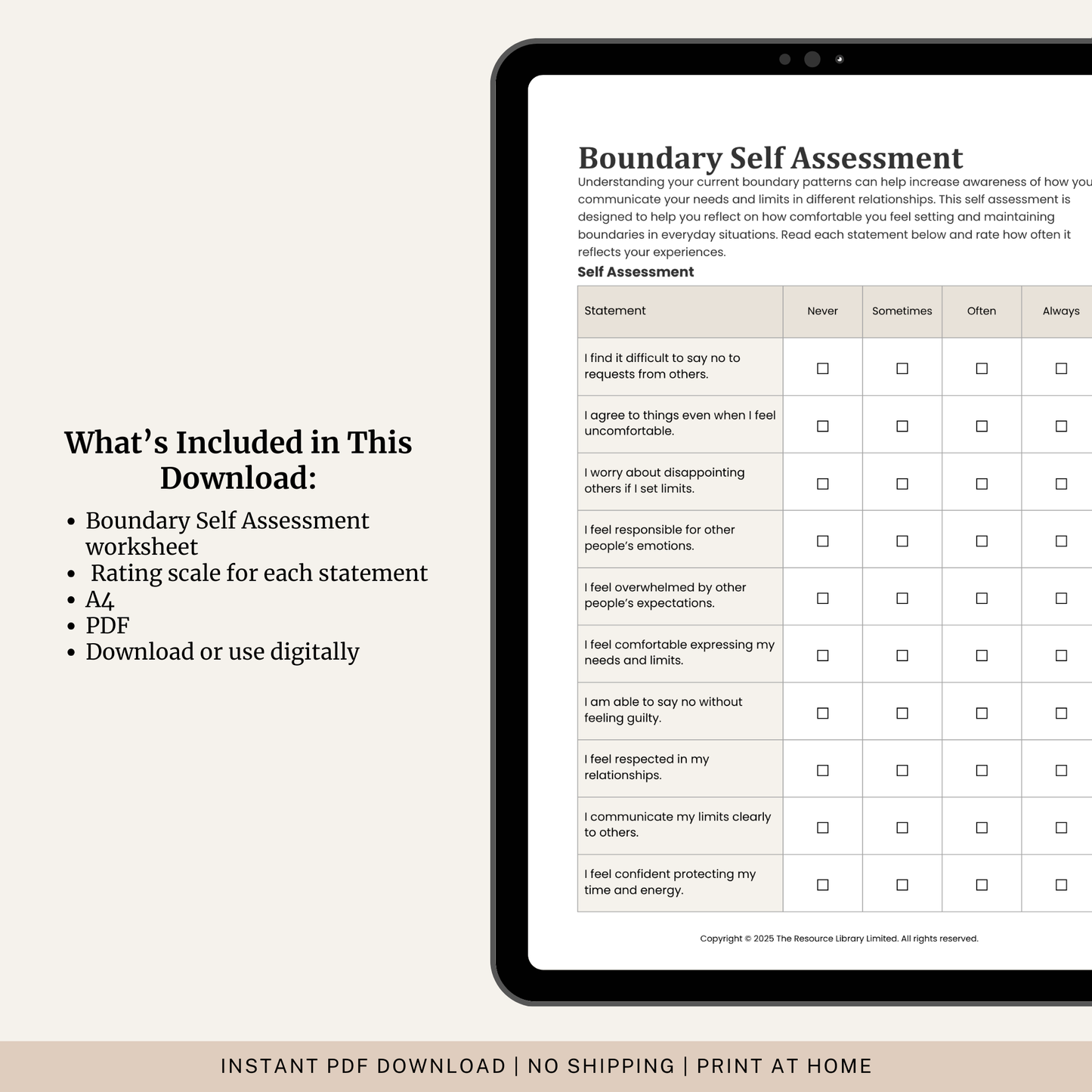 Boundary Self Assessment