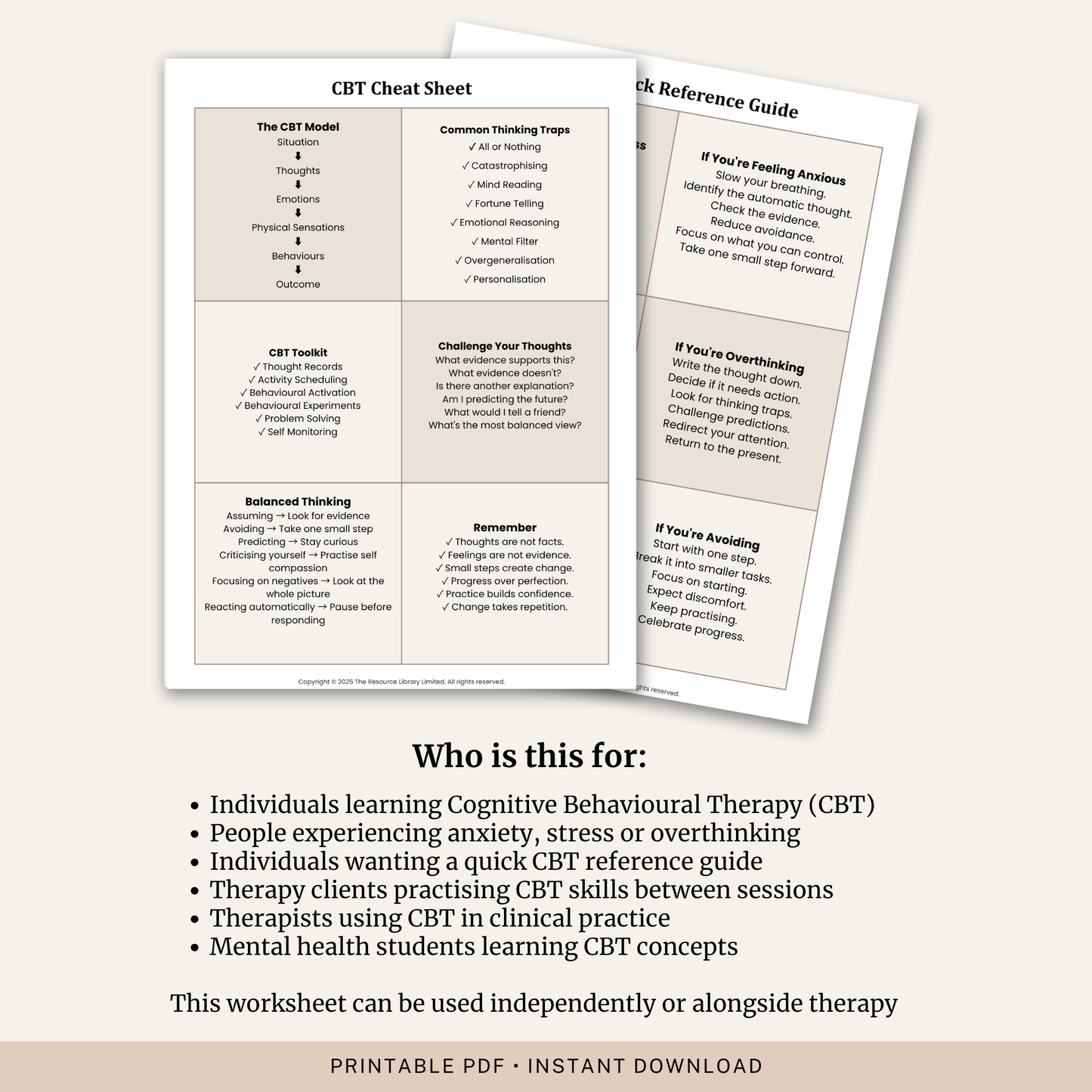CBT Cheat Sheet