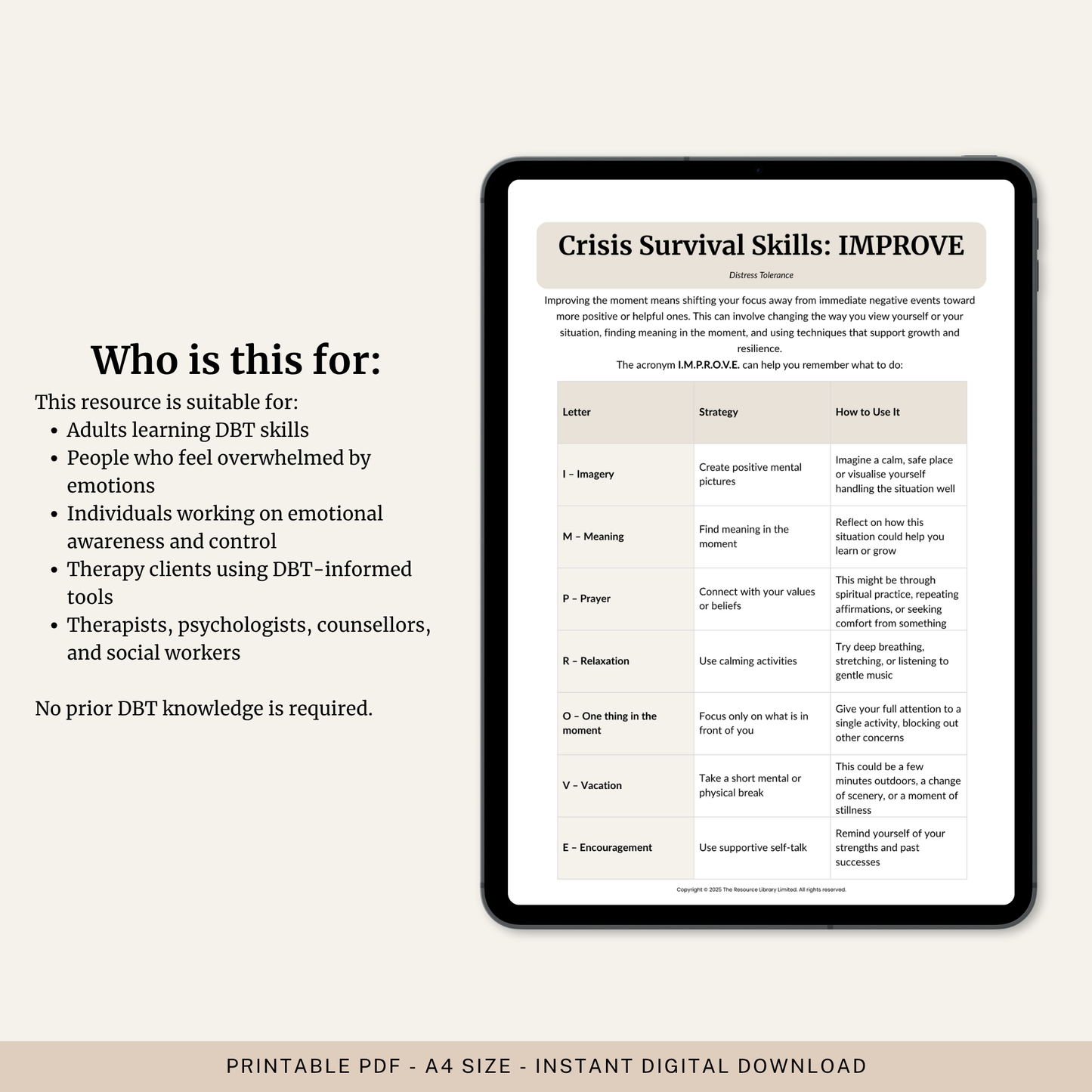 DBT Emotion Regulation Toolkit