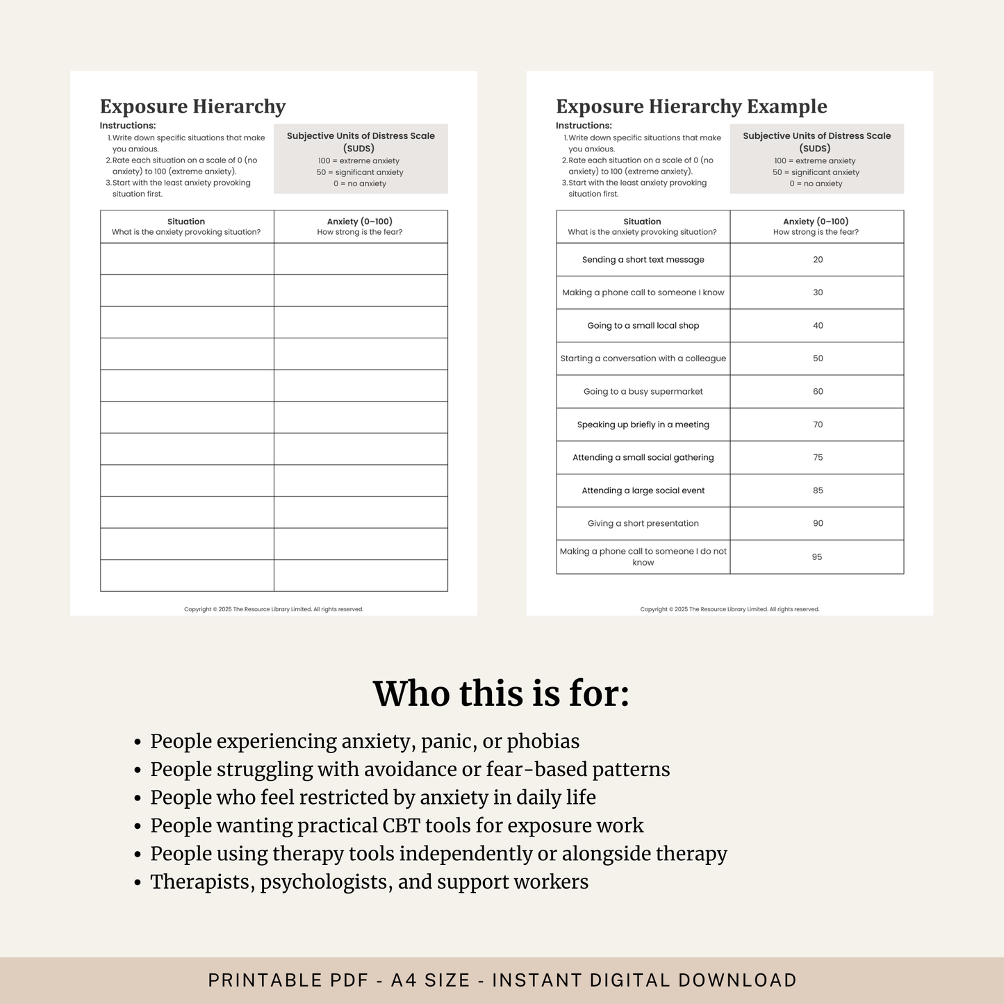 Exposure Hierarchy Worksheet