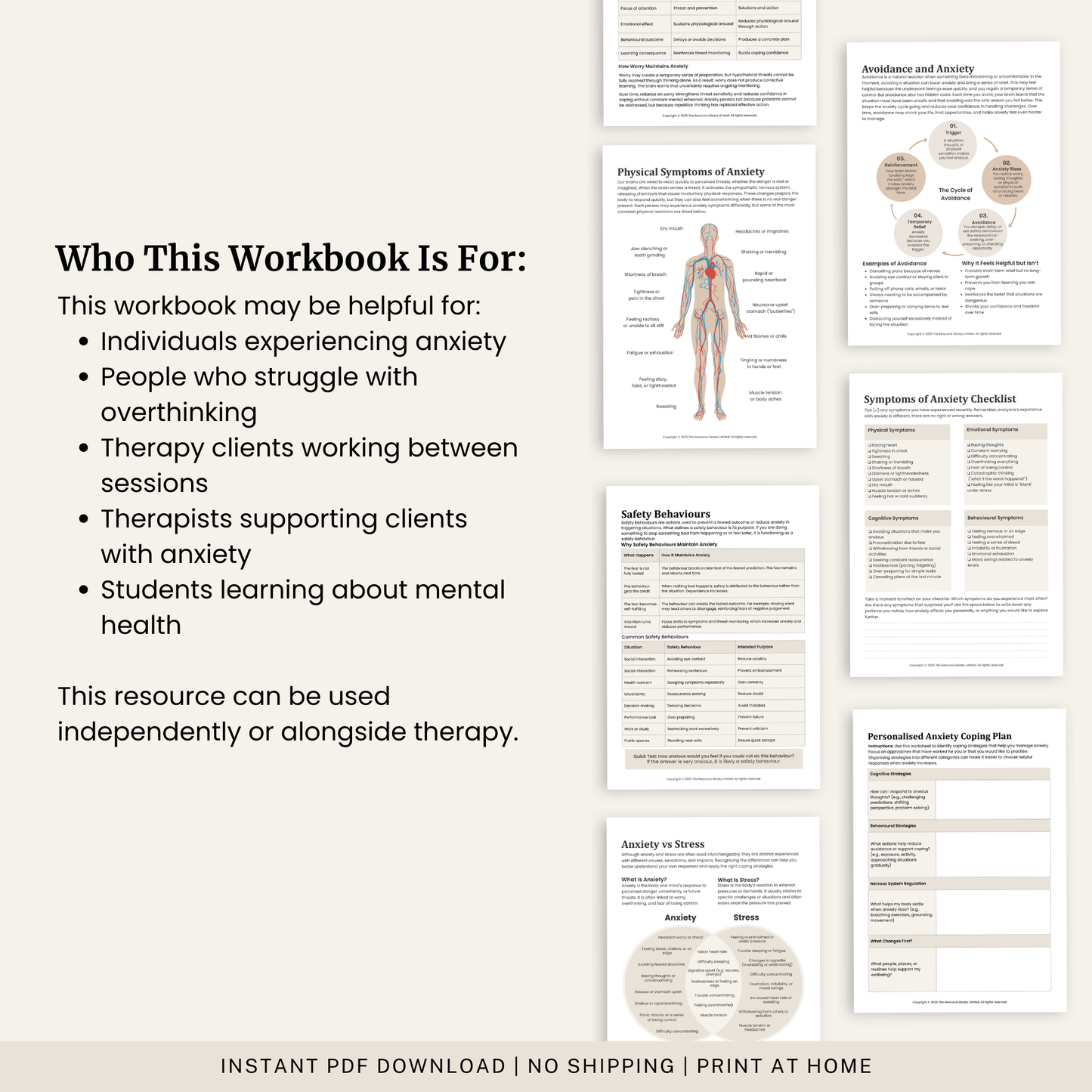 Understanding Anxiety Workbook