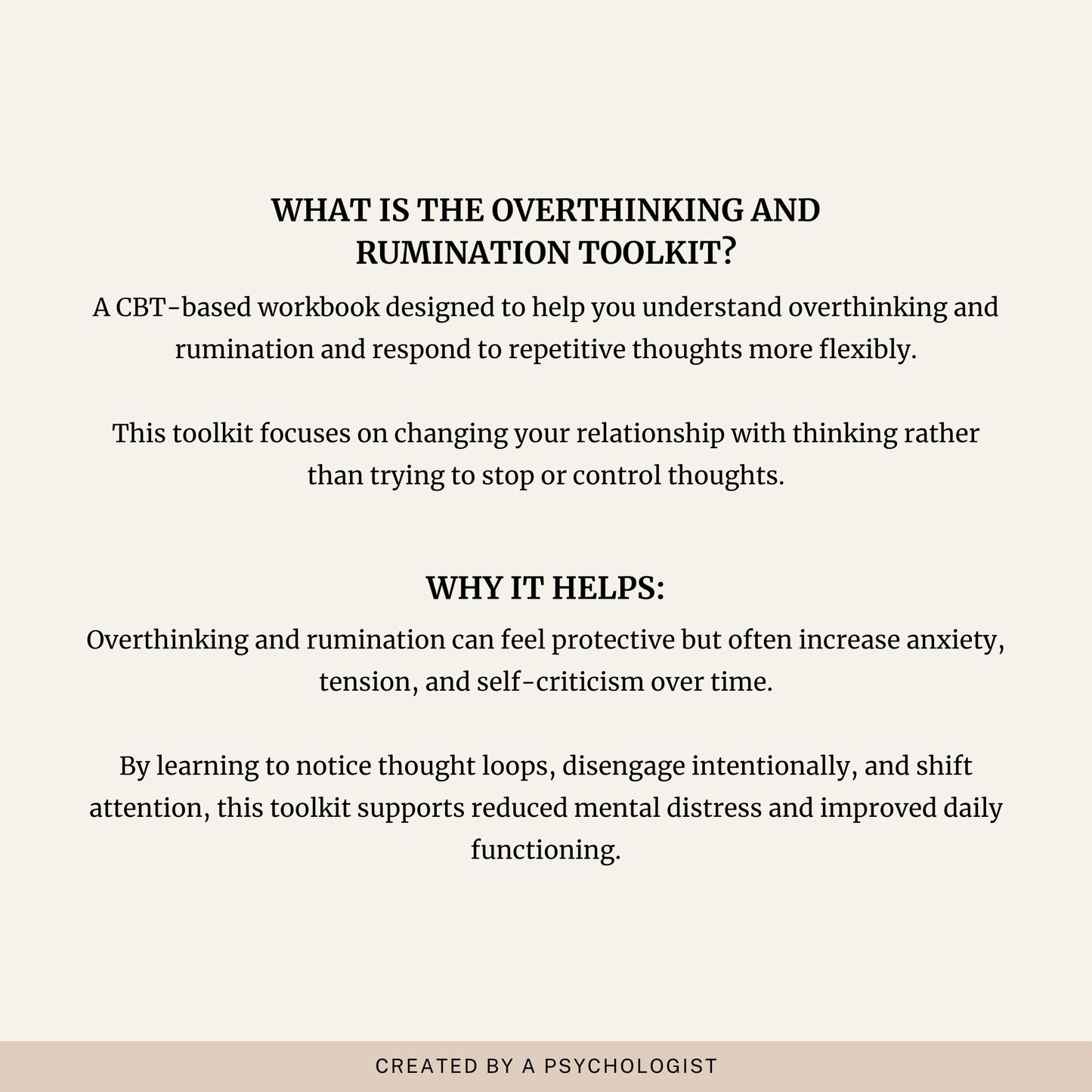 Overthinking and Rumination Toolkit