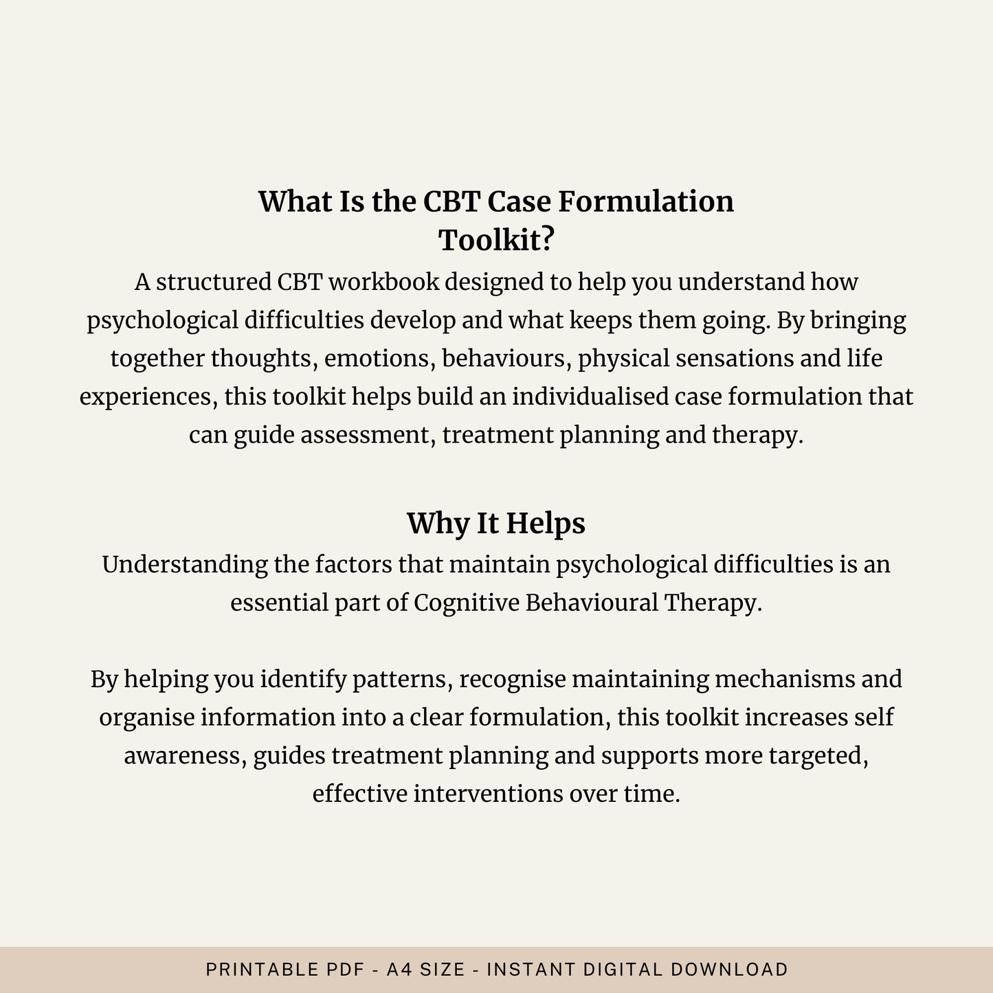 CBT Case Formulation Toolkit