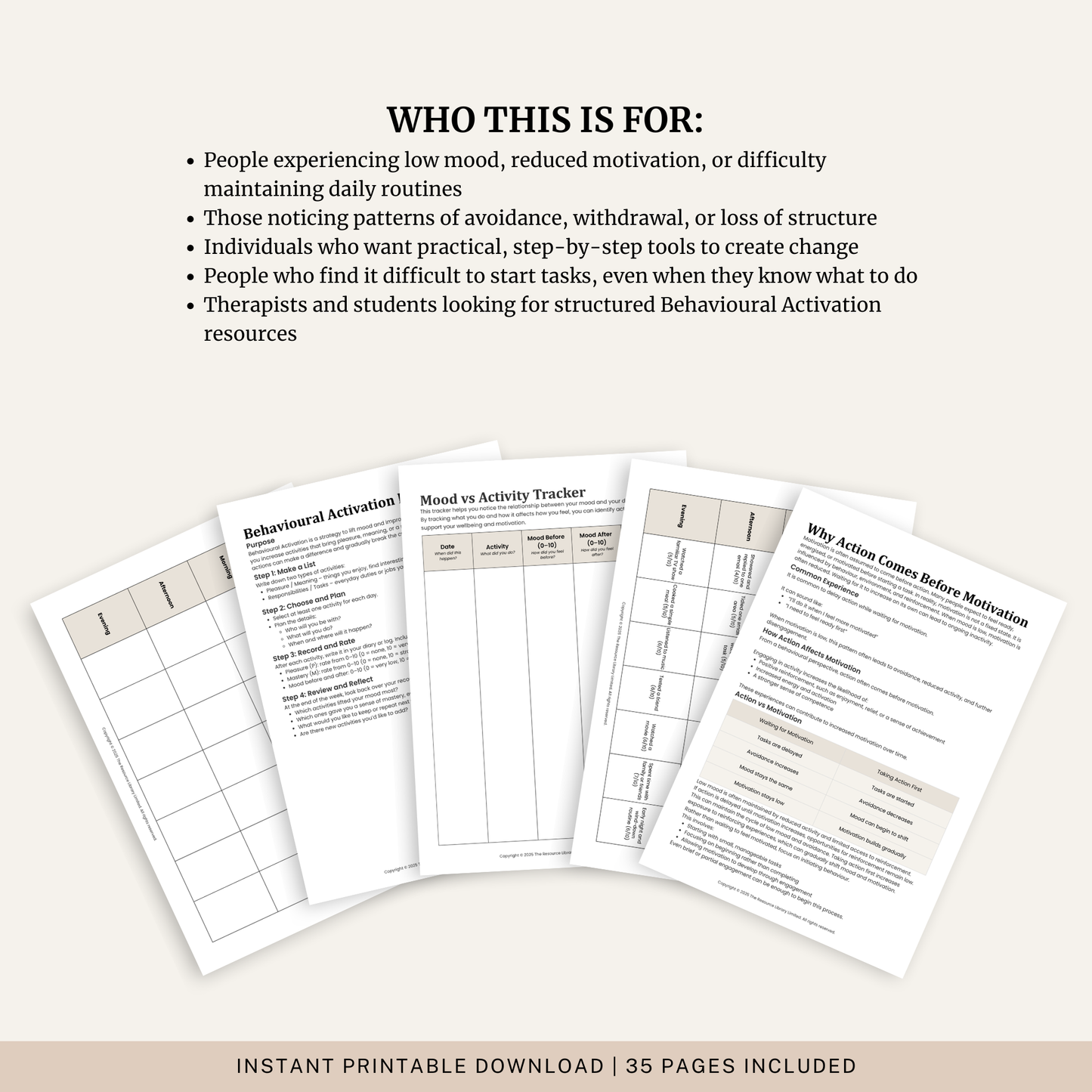 Behavioural Activation Toolkit