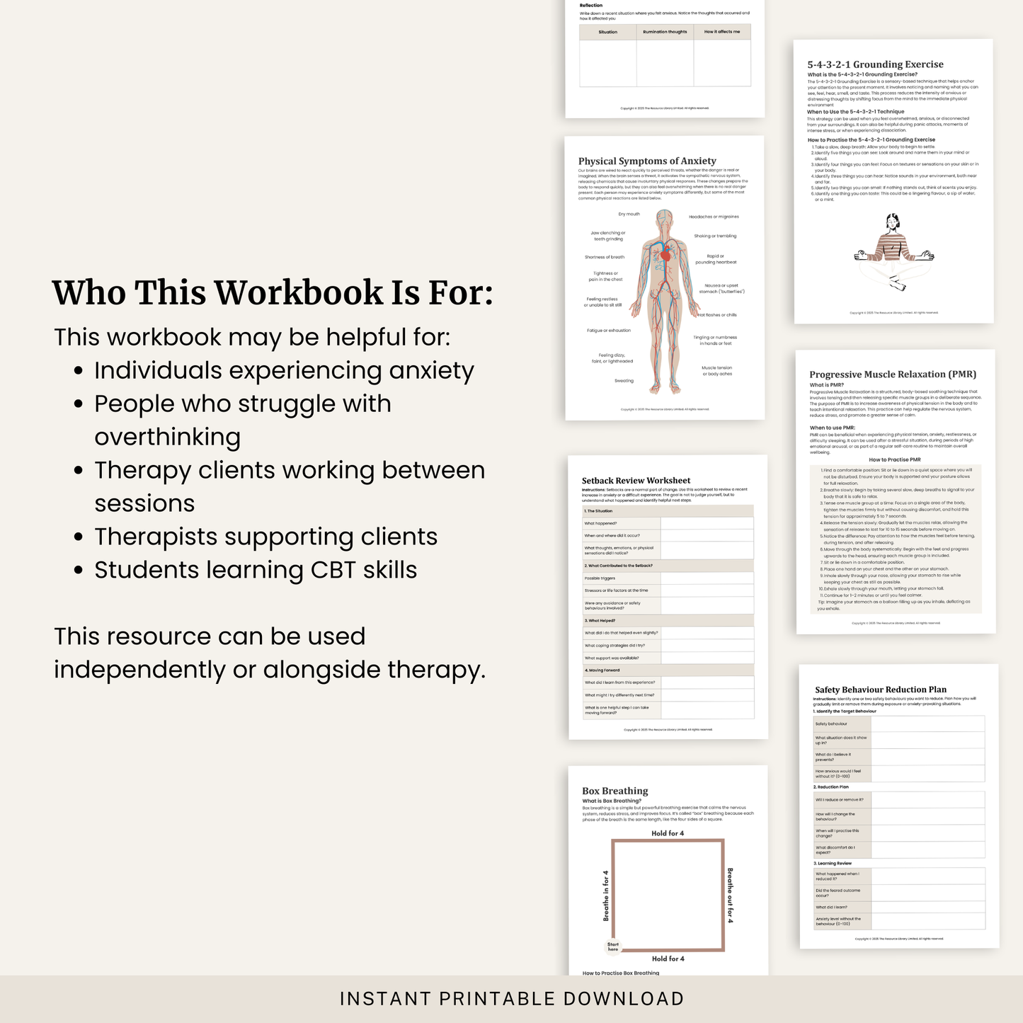 Anxiety Thought Record Workbook