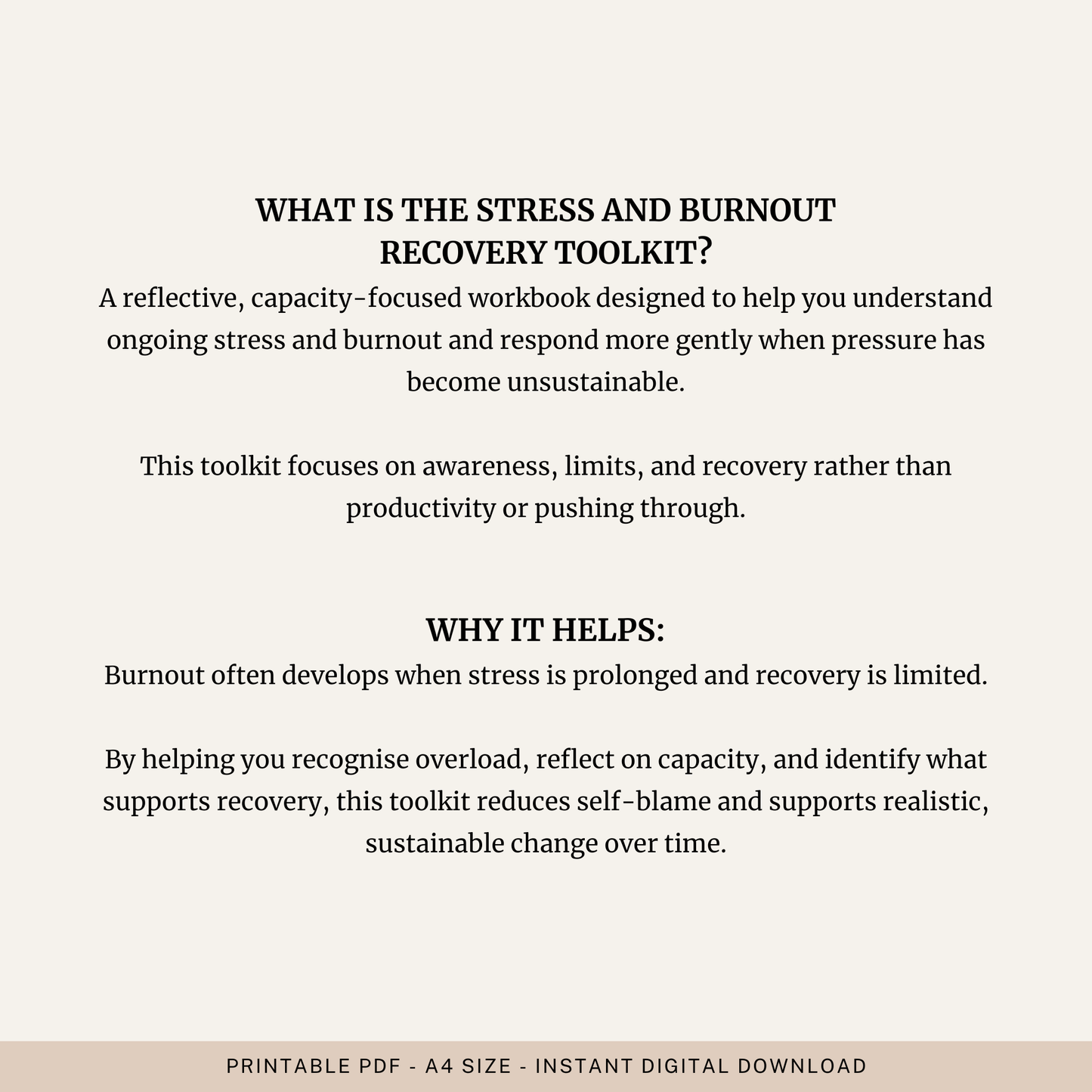 Stress and Burnout Recovery Toolkit