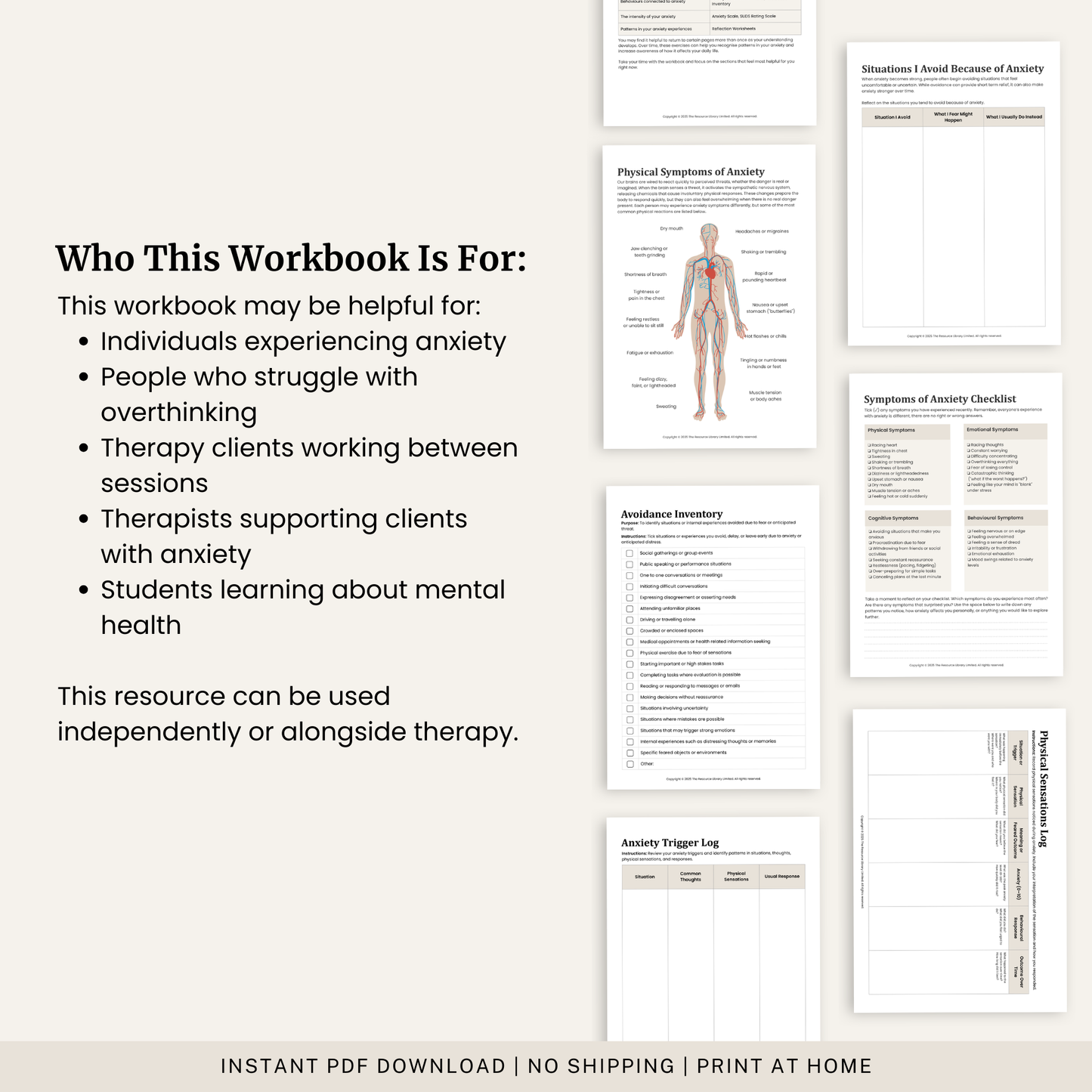 Anxiety Self Assessment Workbook