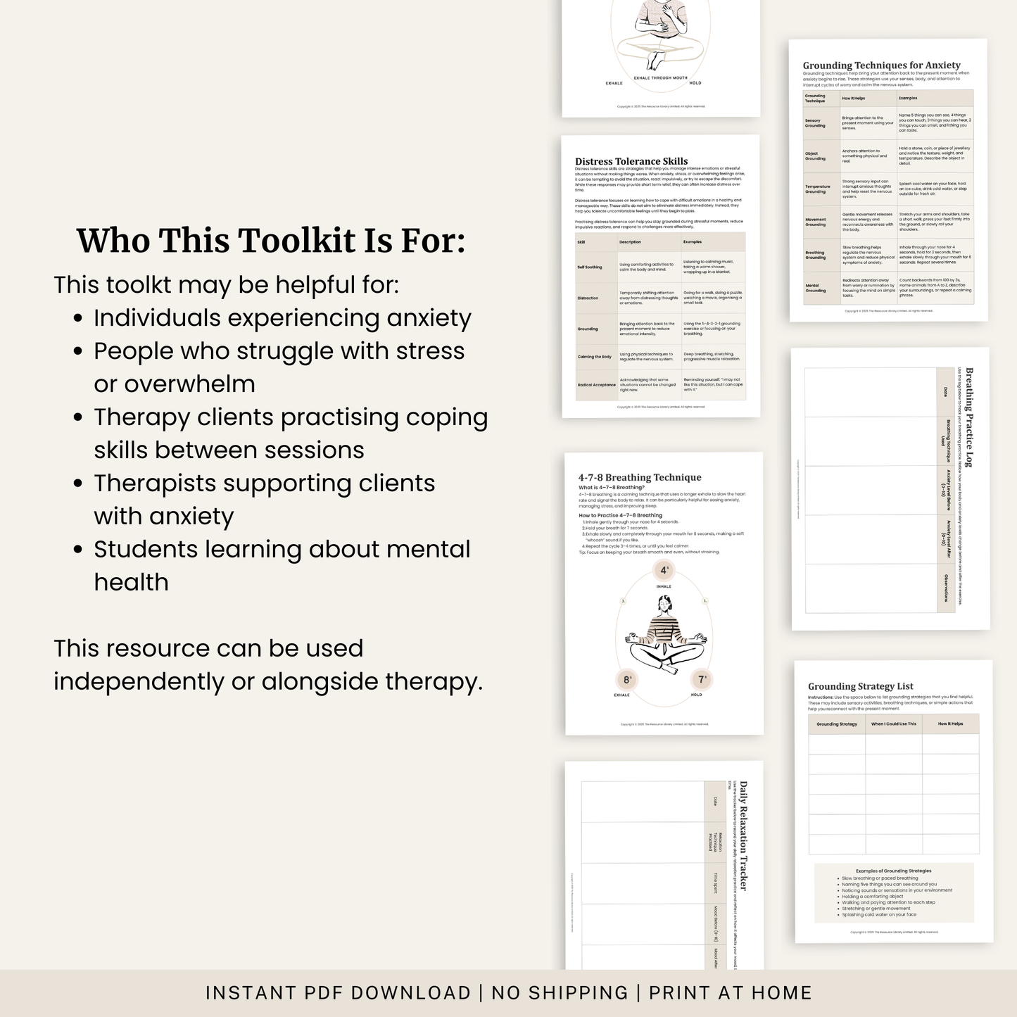 Anxiety Coping Skills Toolkit