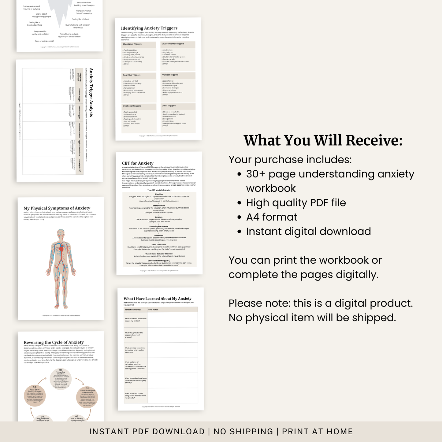 Understanding Anxiety Workbook