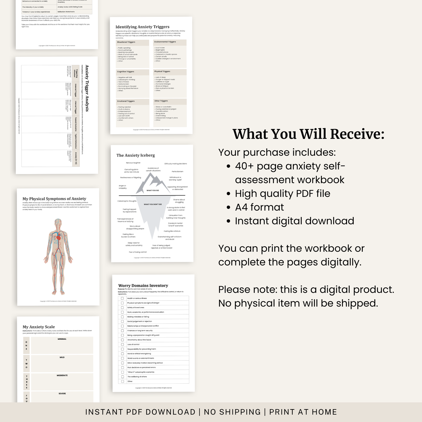 Anxiety Self Assessment Workbook