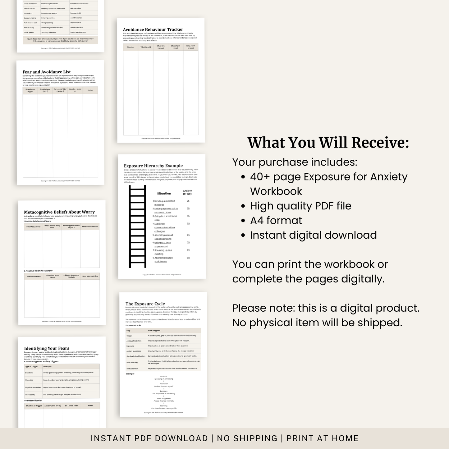 Exposure Therapy for Anxiety Workbook