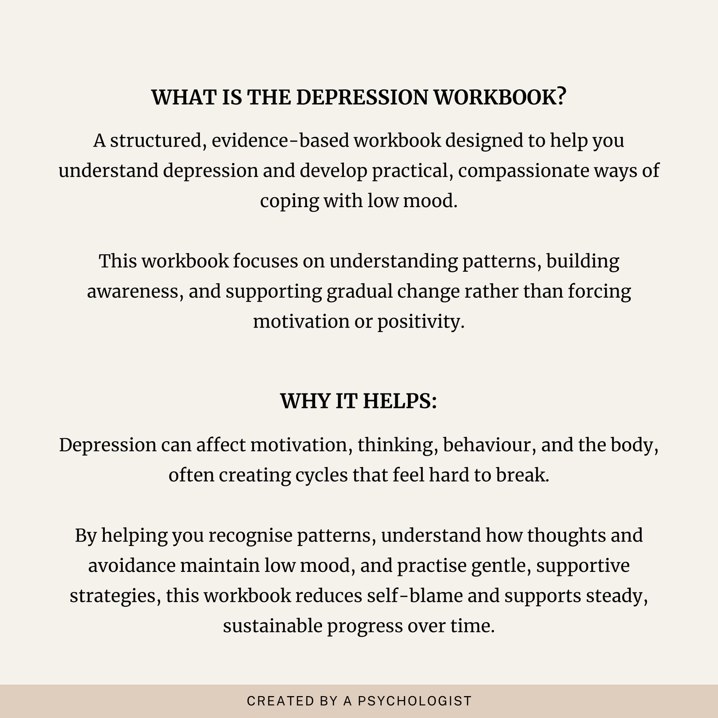 Depression Workbook