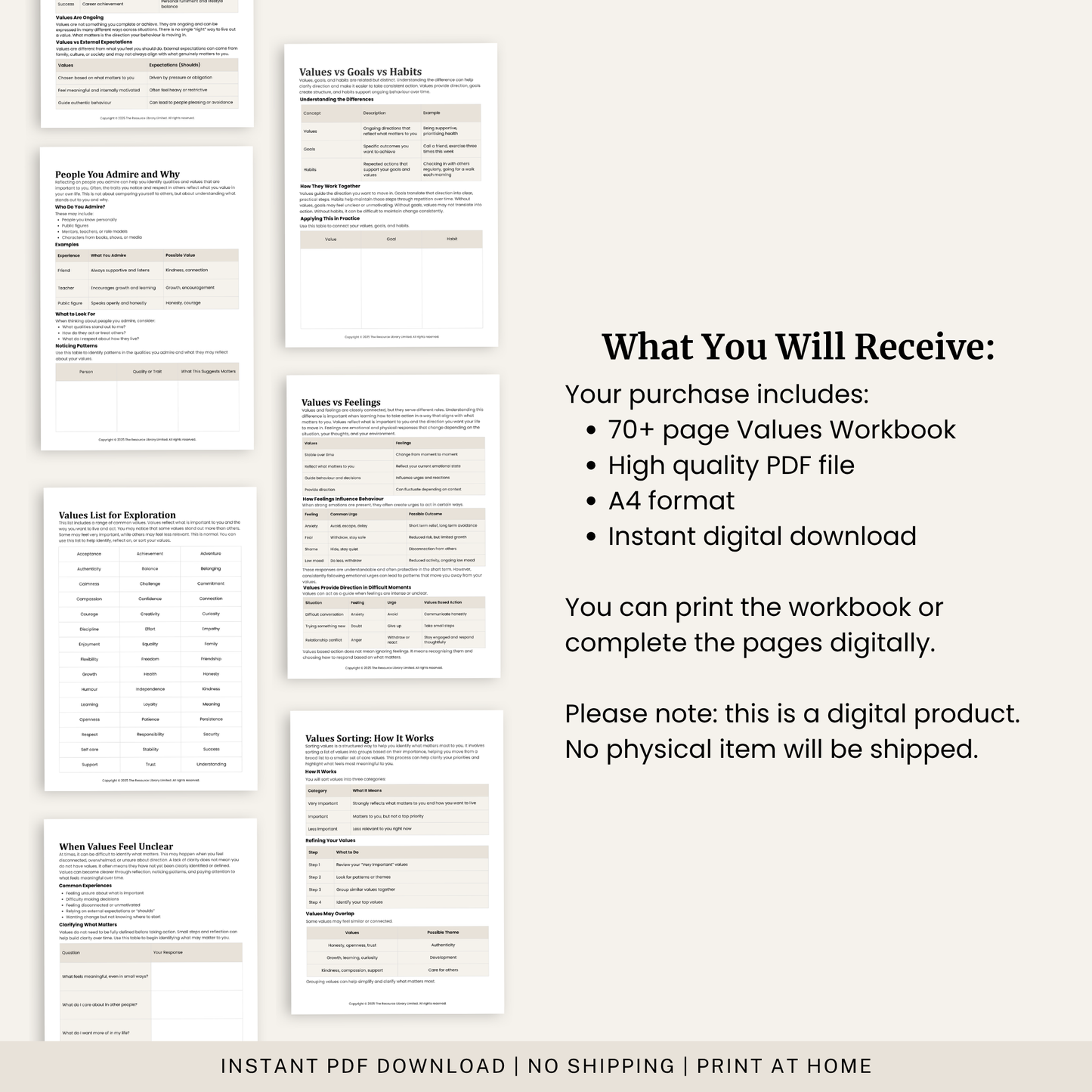 Values Workbook