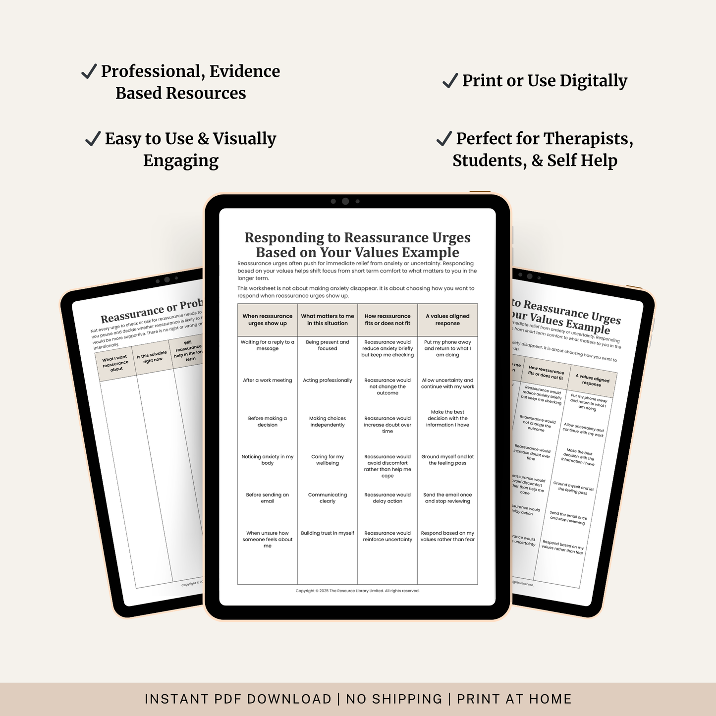Reassurance Seeking and Overchecking Toolkit