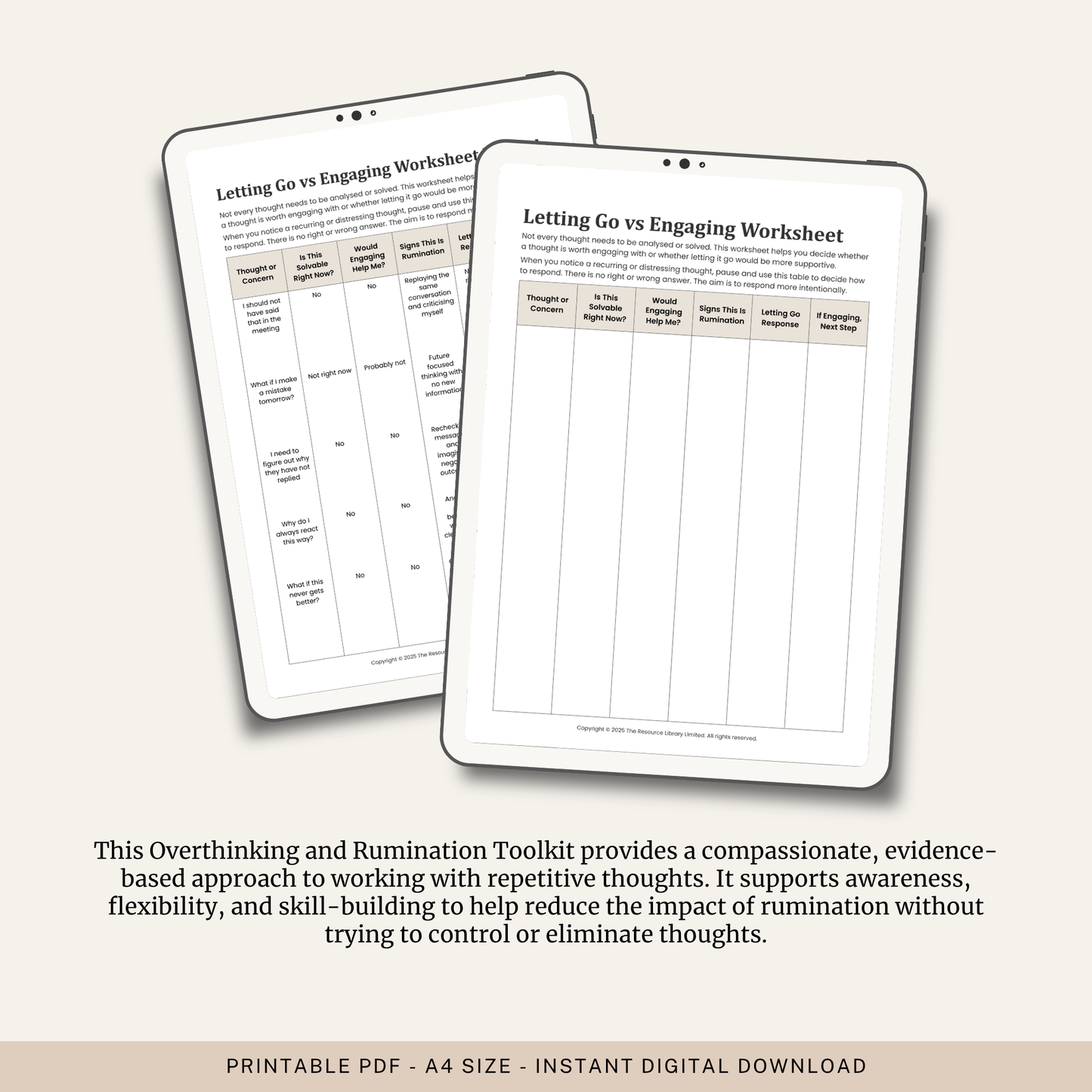 Overthinking and Rumination Toolkit