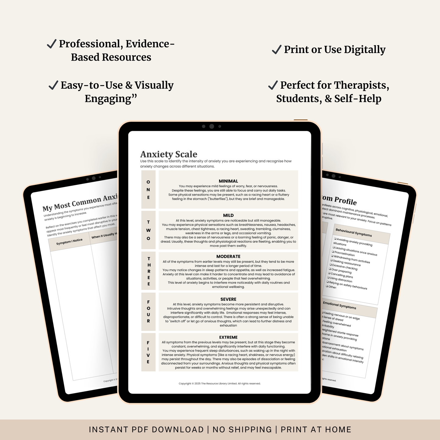 Anxiety Self Assessment Workbook